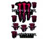 Monster Energy Stickerbogen pink